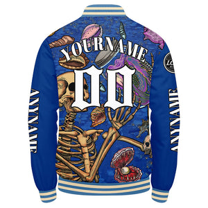 Chaquetas universitarias azules personalizadas para hombres & mujeres y jóvenes & Chaquetas Letterman personalizadas