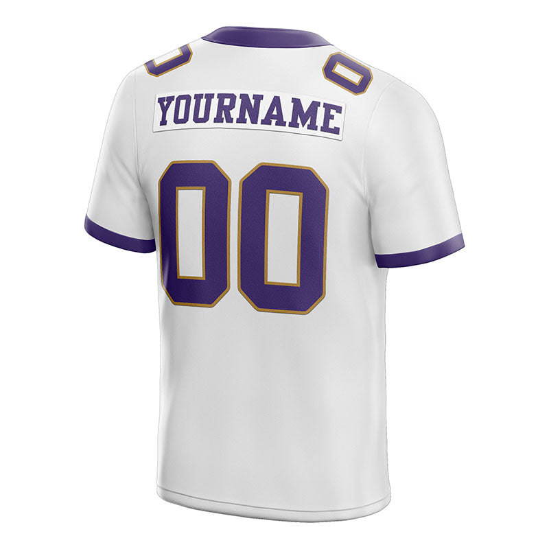 custom authentic football jersey black white-old gold  mesh
