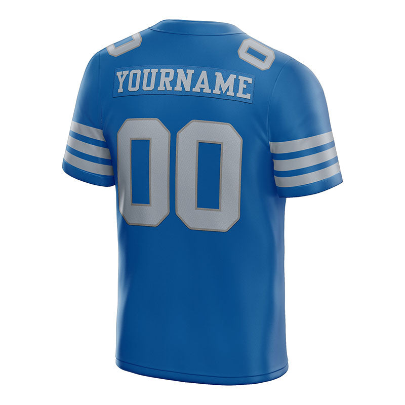 custom authentic football jersey powder blue gray mesh