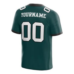 custom authentic football jersey black white mesh