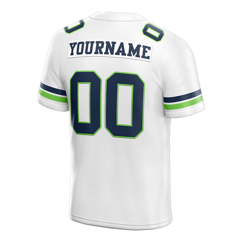 customized authentic football jersey gold purple -white mesh