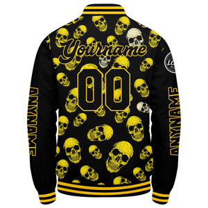 Chaquetas universitarias amarillas personalizadas para hombres & mujeres y jóvenes & Chaquetas Letterman personalizadas