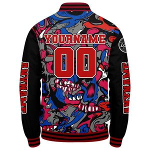 Chaquetas universitarias rojas personalizadas para hombres & mujeres y jóvenes & Chaquetas tipo Letterman personalizadas