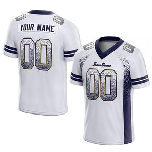 custom authentic drift fashion football jersey white-navy mesh