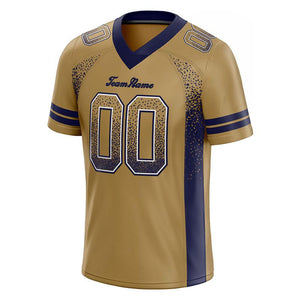 custom authentic drift fashion football jersey navy-gold mesh
