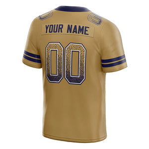 custom authentic drift fashion football jersey gold-navy mesh