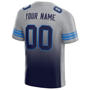custom authentic gradient fashion football jersey gray-navy