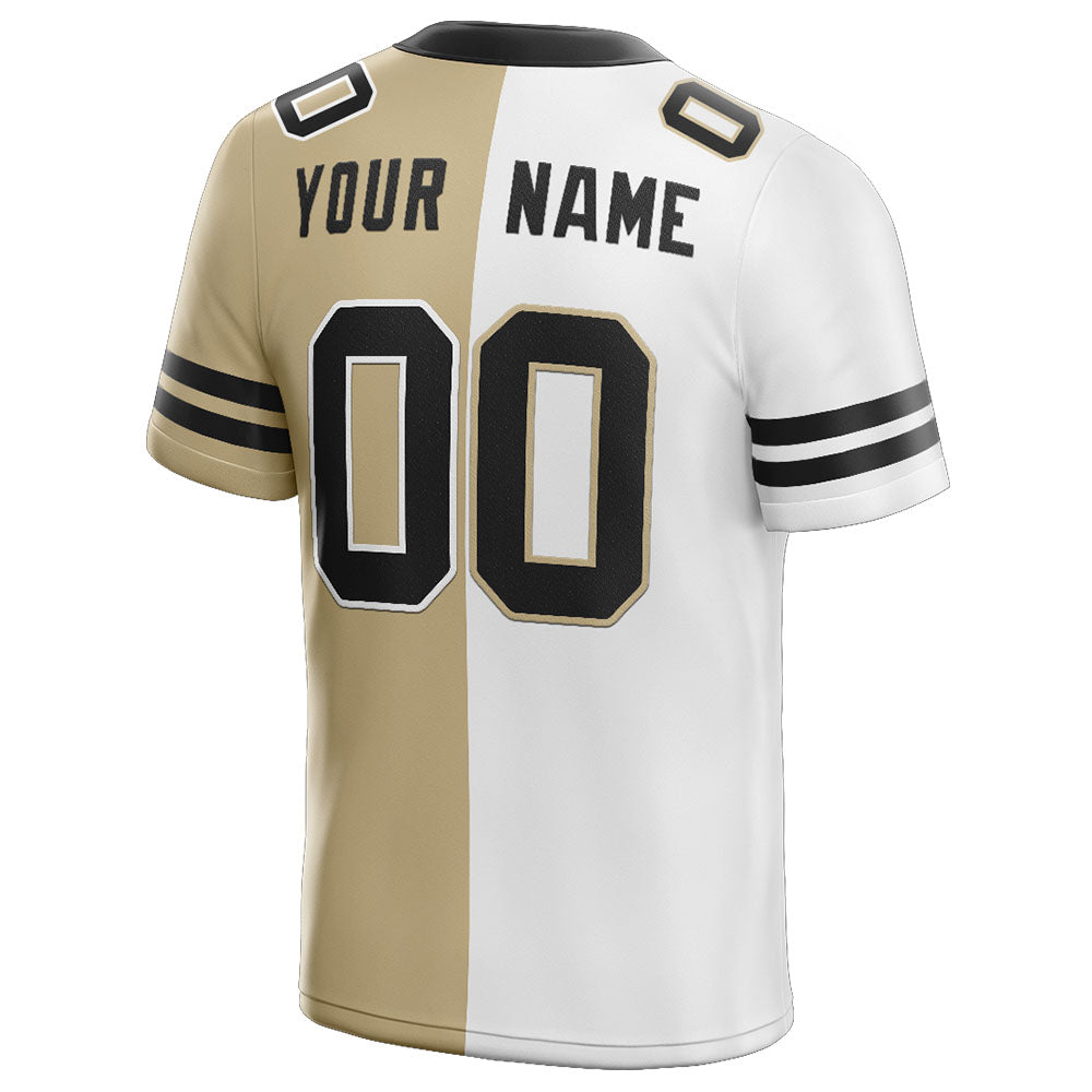 custom authentic split fashion football jersey royal-red-white