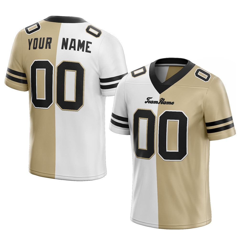 custom authentic split fashion football jersey royal-red-white
