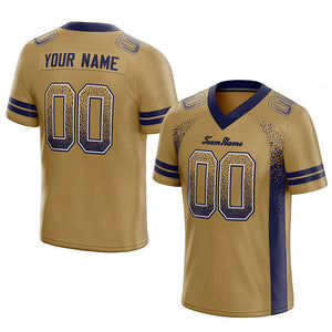 custom authentic drift fashion football jersey gold-navy mesh