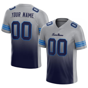 custom authentic gradient fashion football jersey gray-navy