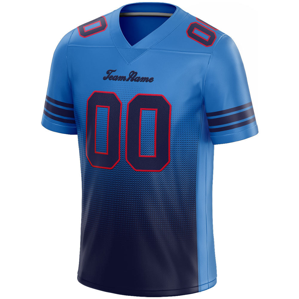 custom authentic gradient fashion football jersey gray-navy
