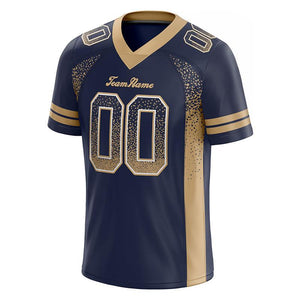 custom authentic drift fashion football jersey navy-gold mesh