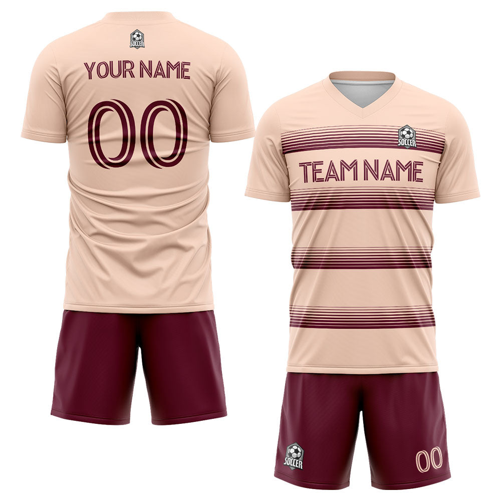 custom soccer set jersey kids adults personalized soccer red