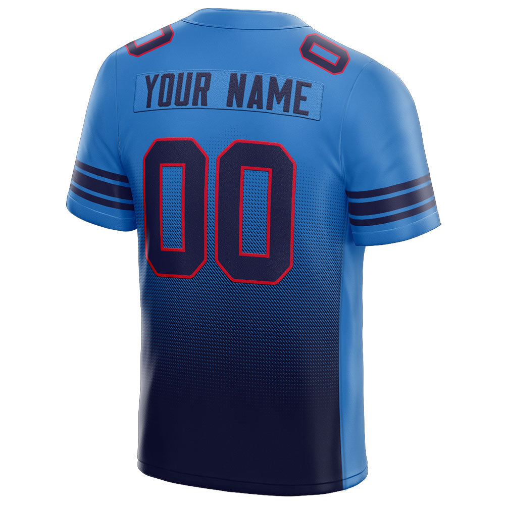 custom authentic gradient fashion football jersey gray-navy