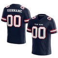 customized authentic football jersey  navy white - red mesh