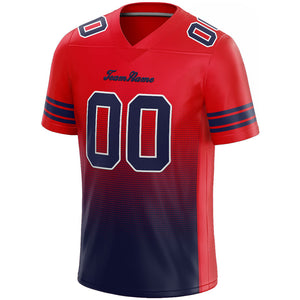 custom authentic gradient fashion football jersey red-navy