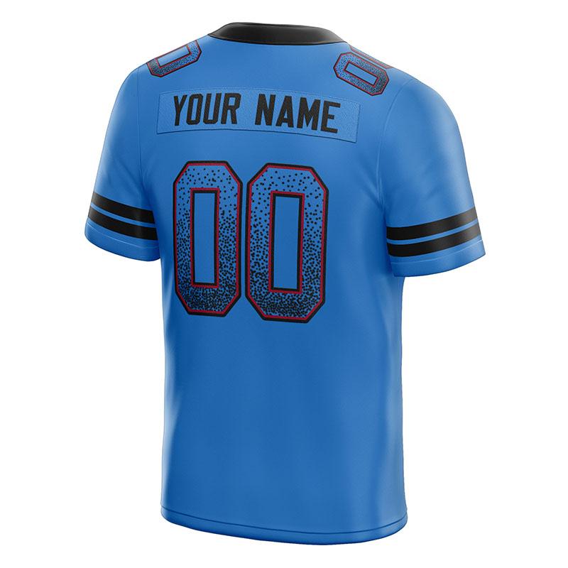 custom authentic drift fashion football jersey black-light blue mesh