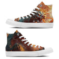 Eleva tu estilo con estas zapatillas de lona de media caña inspiradas en dragones: una declaración de moda unisex
