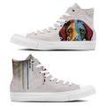 Drip Paws: Zapatillas unisex de lona de media caña: camina con elegancia y estilo con diseños de perros con efecto goteo para hombres y mujeres