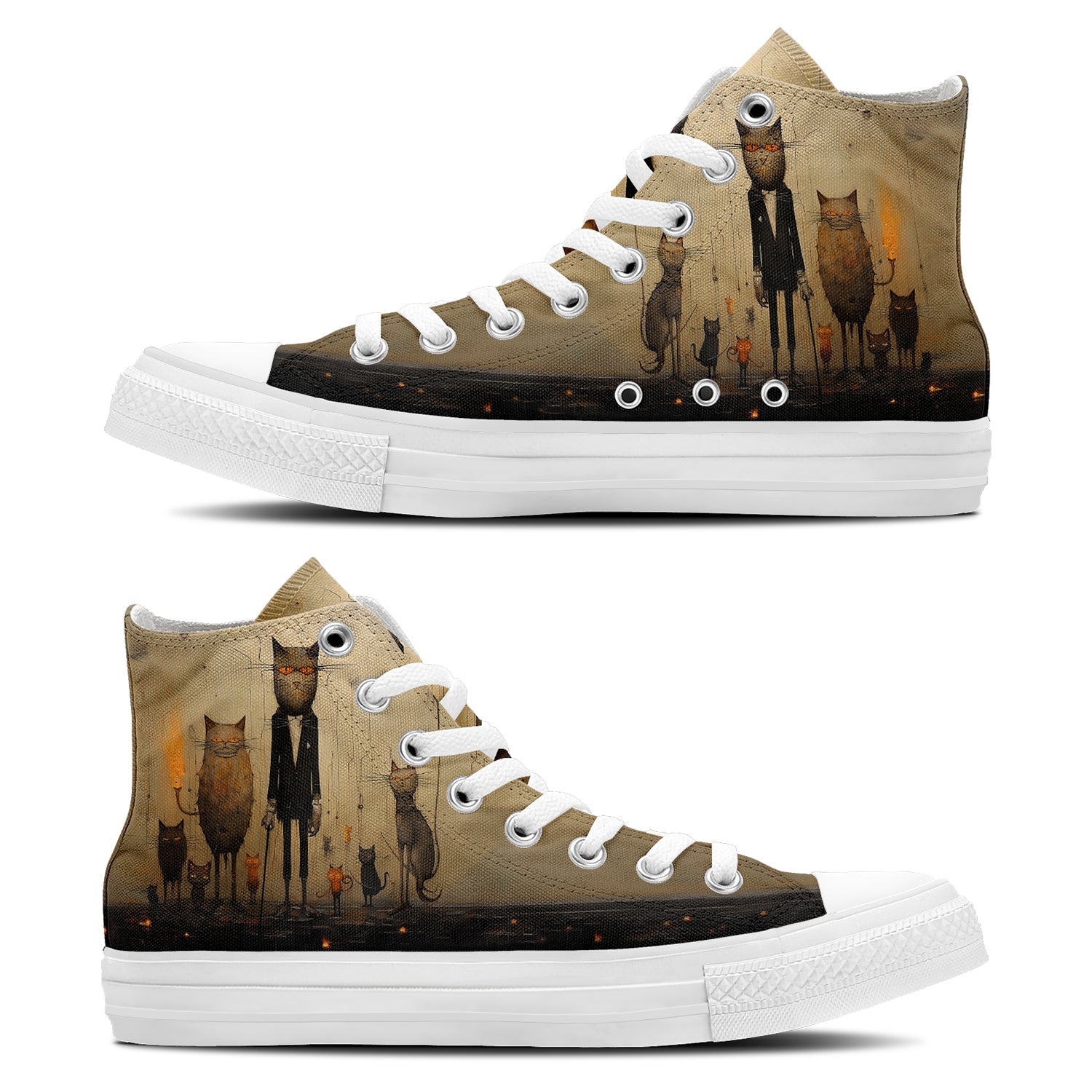 Resalta tu estilo con las zapatillas de lona de media caña para hombre y mujer Cat