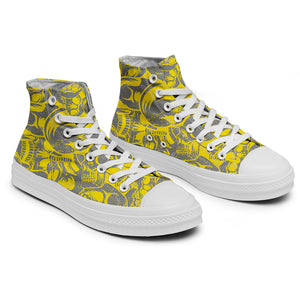 Resalta tu estilo con las zapatillas de lona de caña media Skeleton para hombre y mujer