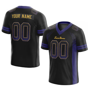 custom authentic drift fashion football jersey black-purple mesh