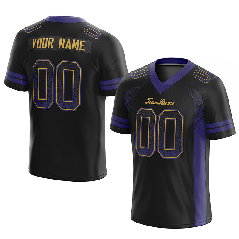 custom authentic drift fashion football jersey black-purple mesh