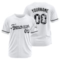 Camiseta de béisbol blanca personalizada con diseño bordado Camisetas de béisbol de hip hop personalizadas
