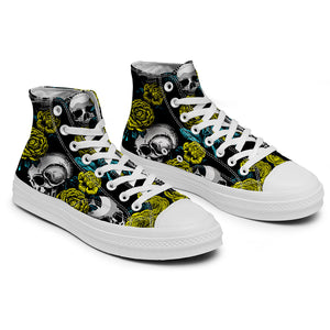 Resalta tu estilo con las zapatillas de lona de caña media Skeleton para hombre y mujer