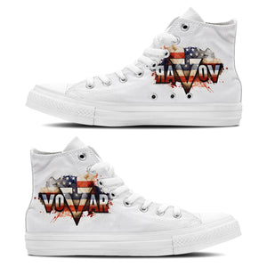 Resalta tu estilo con zapatillas de lona de media caña con estampado de grafiti para hombre y mujer