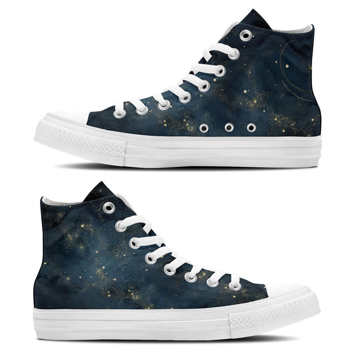 Zapatillas de lona Midnight Sky Mid para hombre y mujer: Adéntrate en la elegancia de la noche