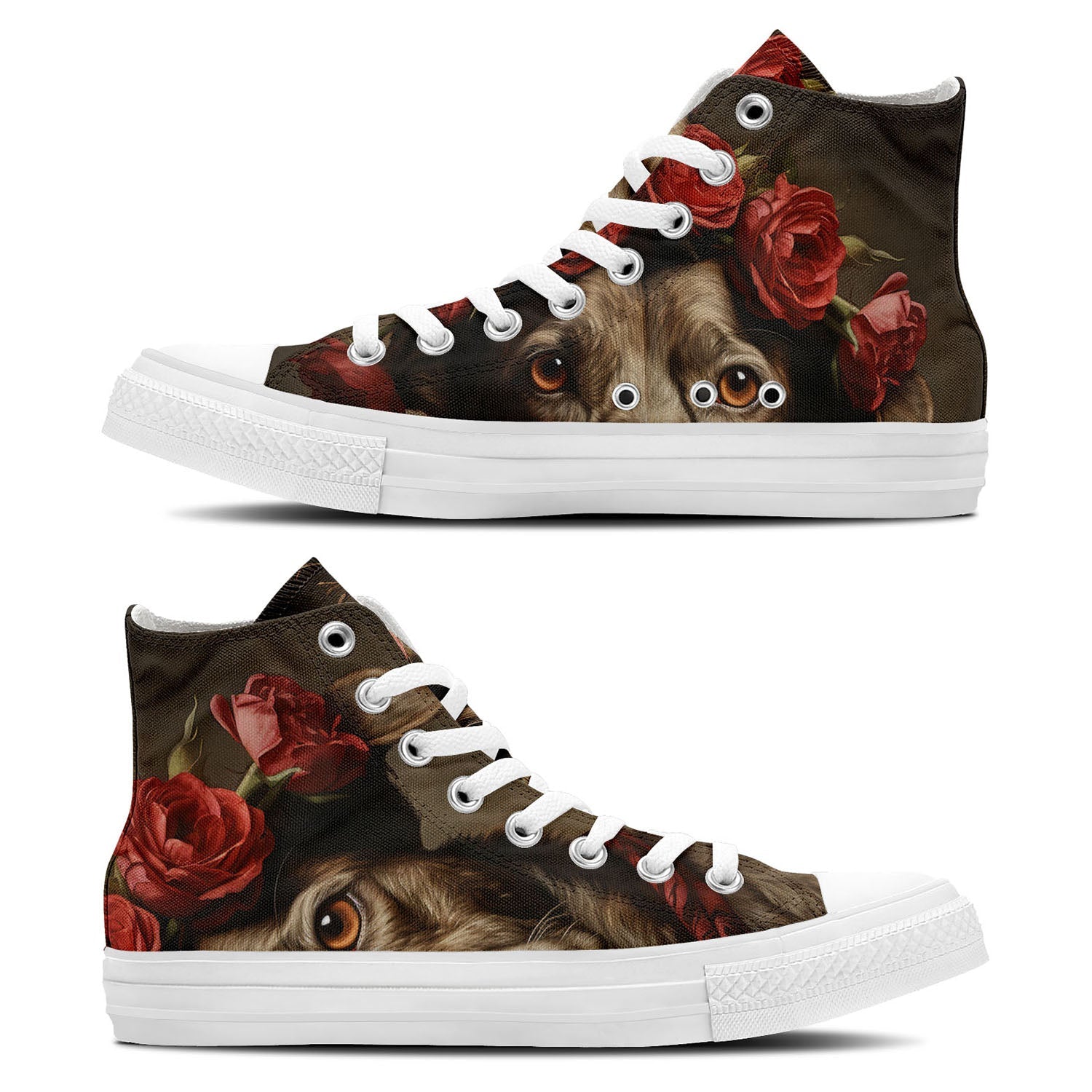 Whiskers Wonderland: Adéntrate en la ternura unisex con nuestras adorables zapatillas de lona de corte medio-con divertidos diseños de gatitos para hombres y mujeres