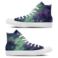 Galactic Allure: Zapatillas de lona de media caña para hombre y mujer -Explora el cosmos con la elegancia del cielo nocturno