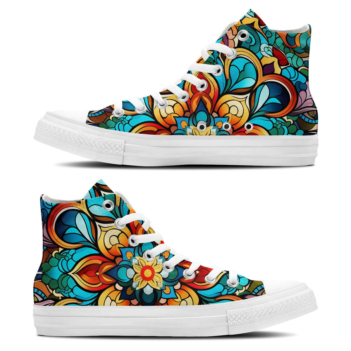 Pasos hacia un oasis exuberante: Un viaje a través de la belleza de Marruecos con zapatillas de lona de media caña-inspiradas en el color azul