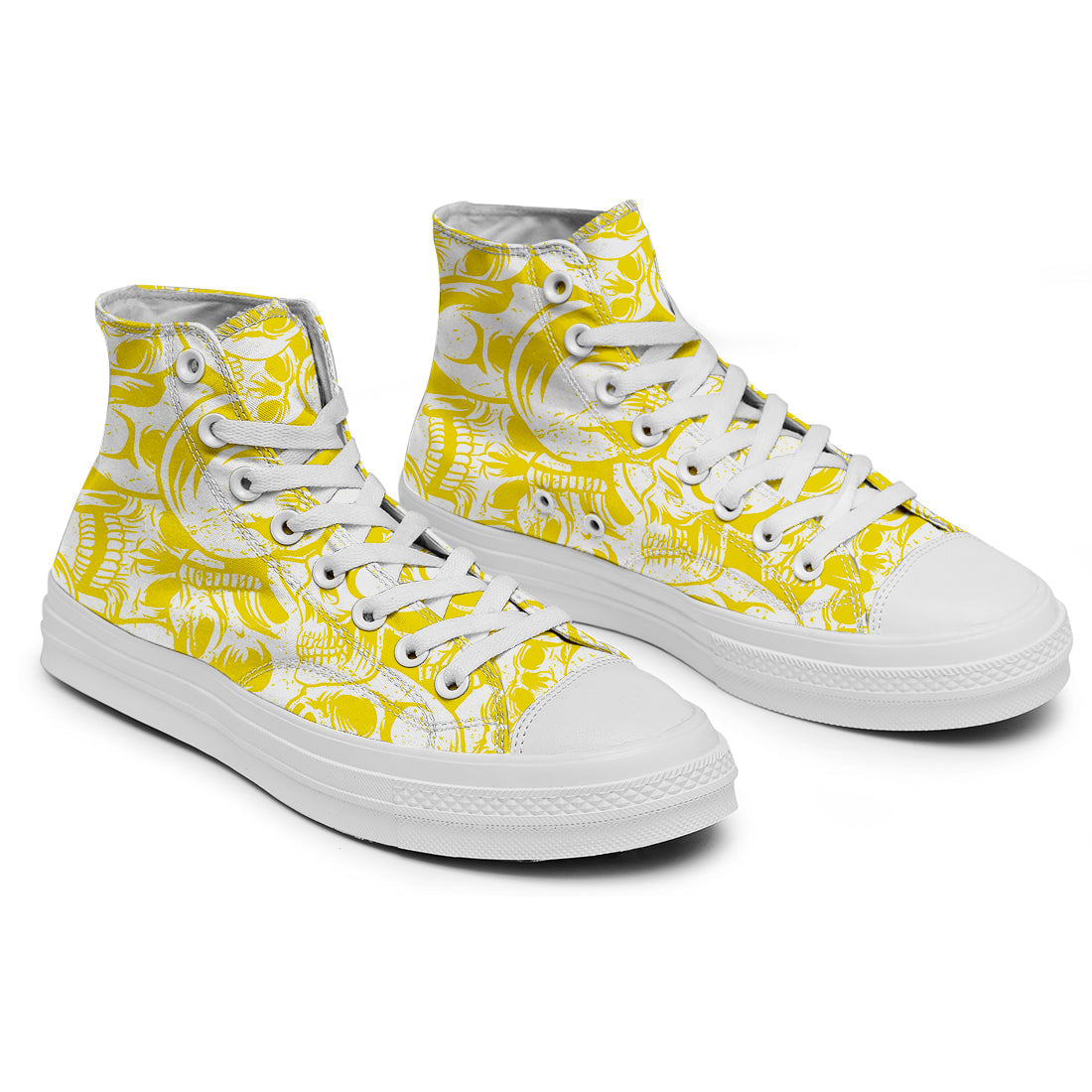 Resalta tu estilo con las zapatillas de lona de caña media Skeleton para hombre y mujer