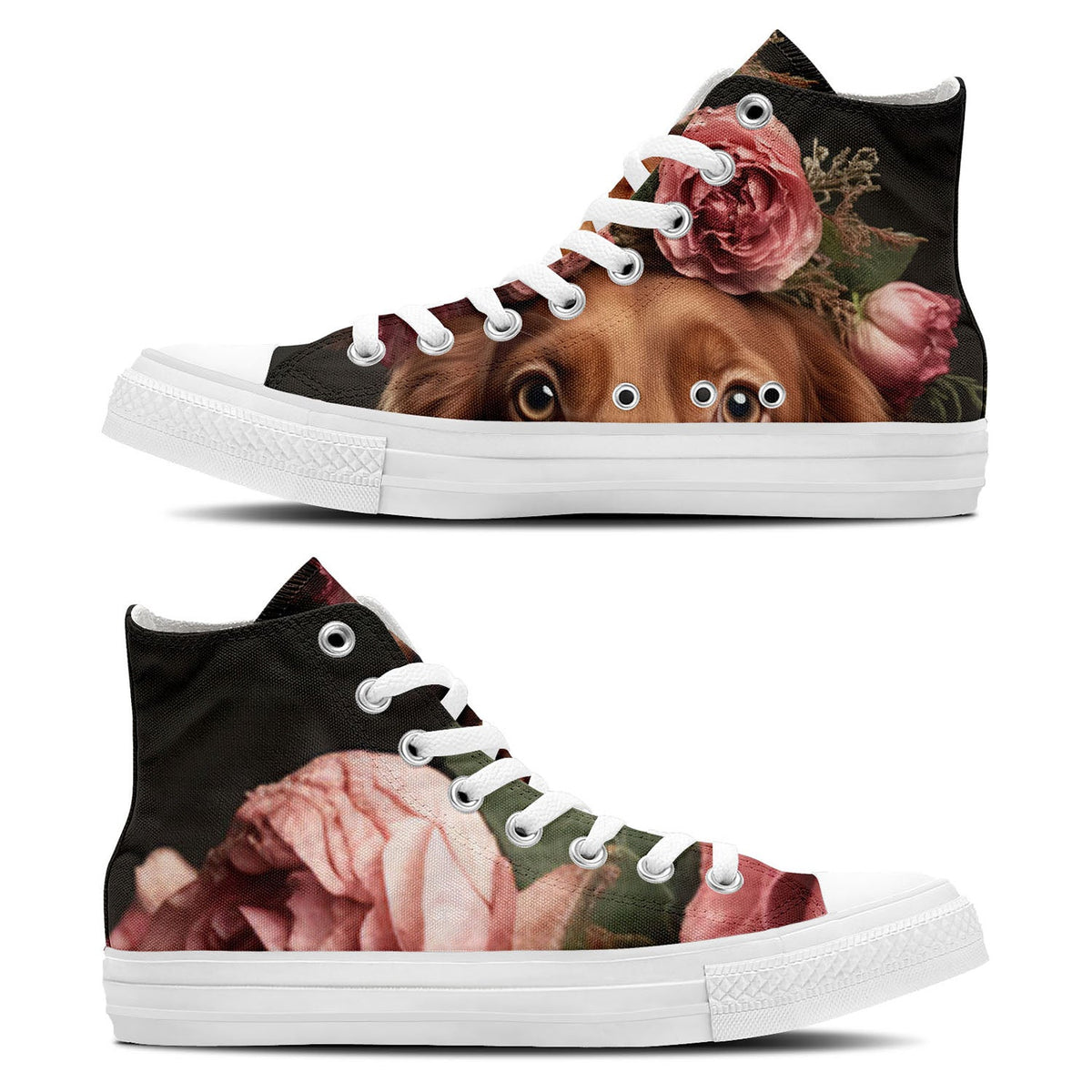 Whiskers Wonderland: Adéntrate en la ternura unisex con nuestras adorables zapatillas de lona de corte medio-con divertidos diseños de gatitos para hombres y mujeres
