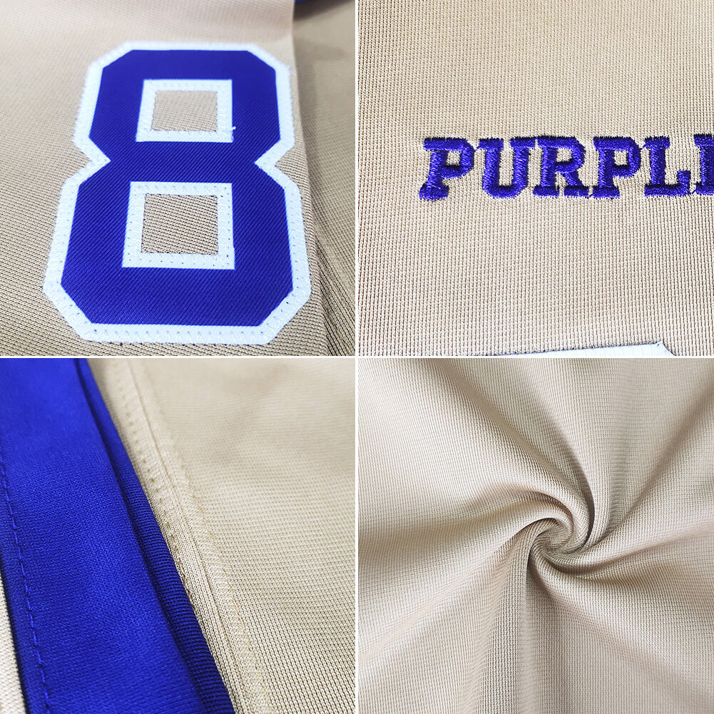 customized authentic football jersey old gold purple-white mesh