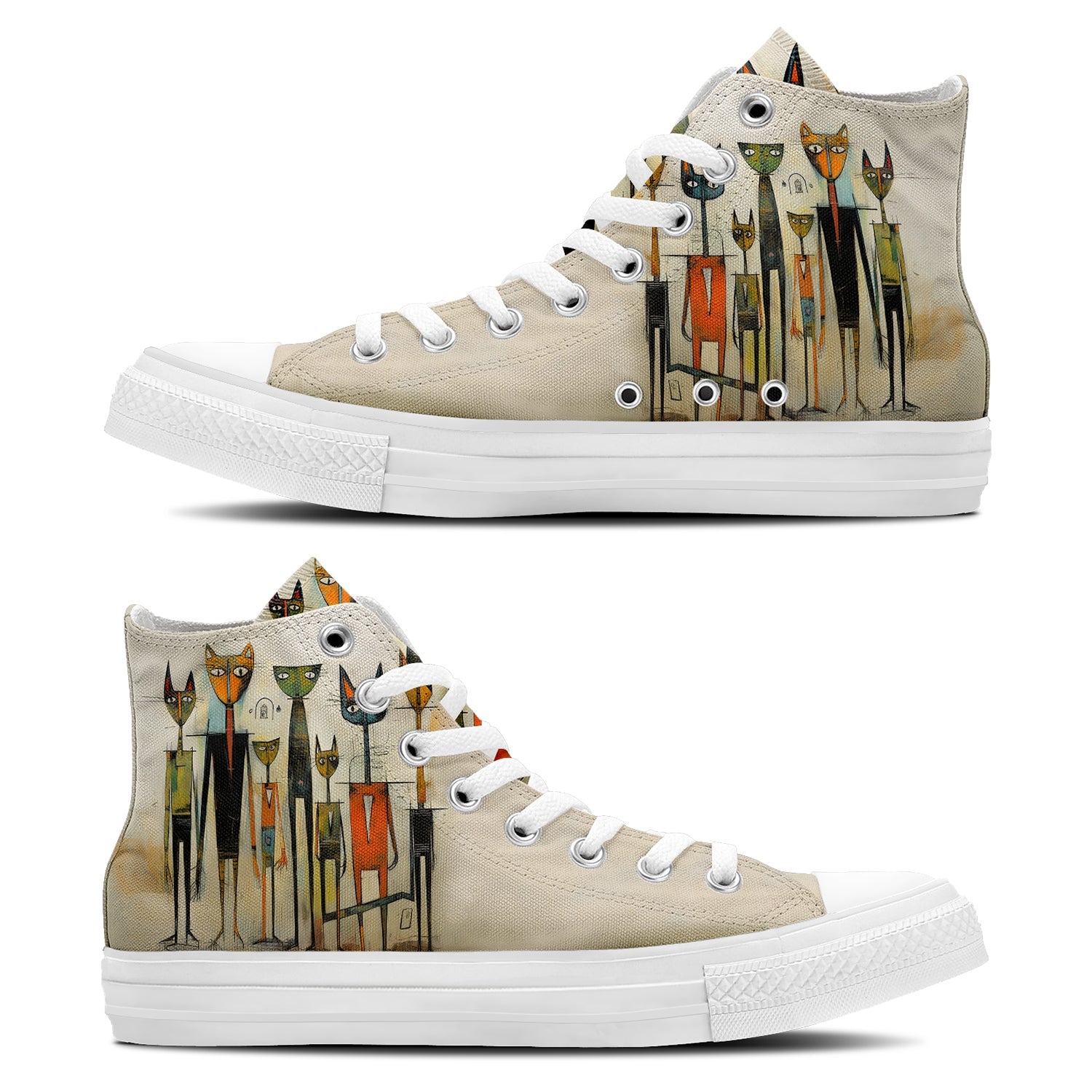 Resalta tu estilo con las zapatillas de lona de media caña para hombre y mujer Cat