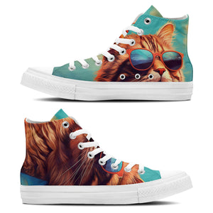 Estilo felino atrevido: luce con actitud estas zapatillas de lona de media caña para todos los estilos