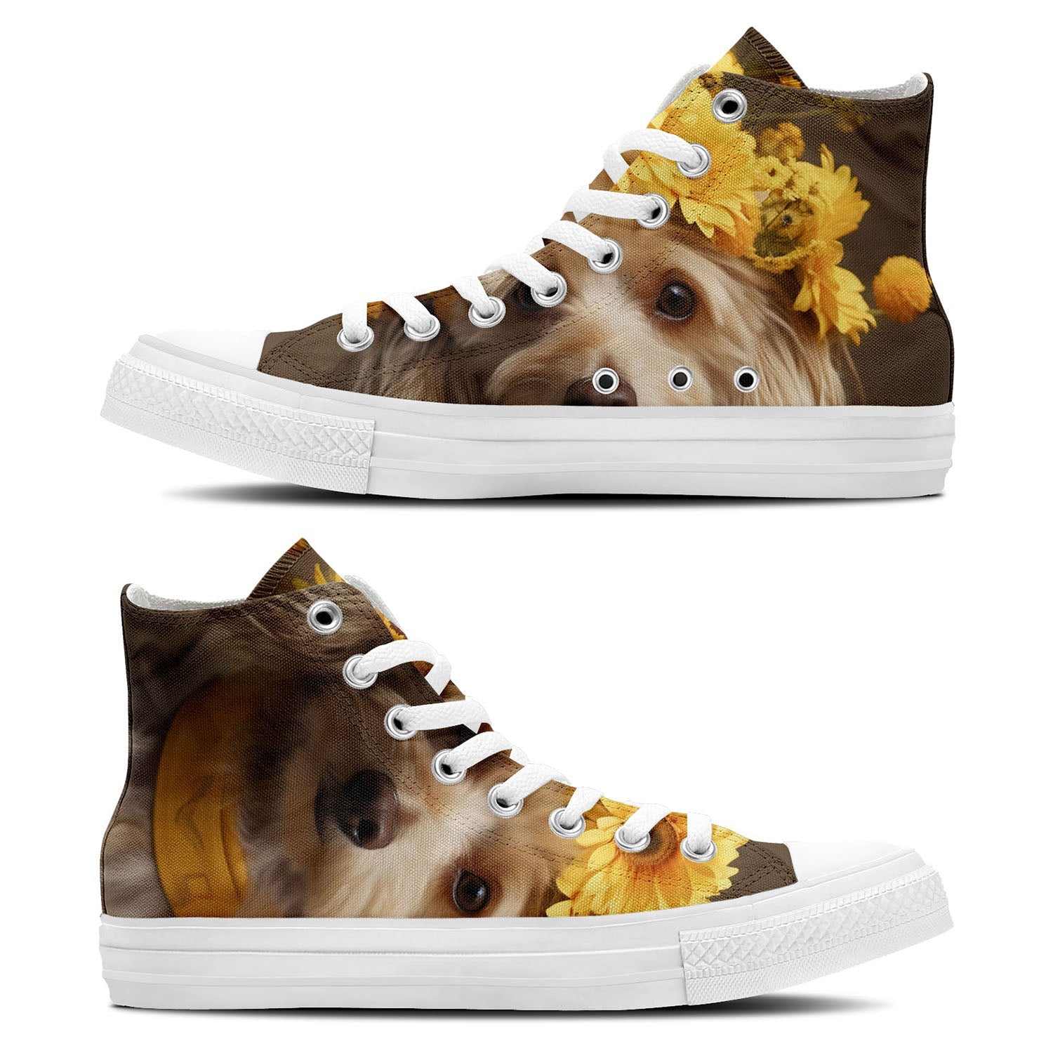 Whiskers Wonderland: Adéntrate en la ternura unisex con nuestras adorables zapatillas de lona de corte medio-con divertidos diseños de gatitos para hombres y mujeres