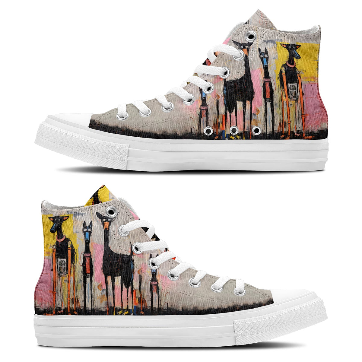 Resalta tu estilo con las zapatillas de lona de media caña para hombre y mujer Dog