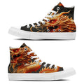 Eleva tu estilo con estas zapatillas de lona de media caña inspiradas en dragones: una declaración de moda unisex