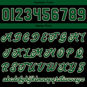 Chaqueta universitaria personalizada estilo Letterman para hombres-mujeres y jóvenes-color verde oscuro-negro y crema