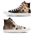 Whiskers Wonderland: Adéntrate en la ternura unisex con nuestras adorables zapatillas de lona de corte medio-con divertidos diseños de gatitos para hombres y mujeres
