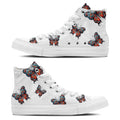 Graceful Soar: Zapatillas de lona de media caña adornadas con la elegancia de una mariposa para hombre y mujer: un paso caprichoso hacia el estilo y la comodidad