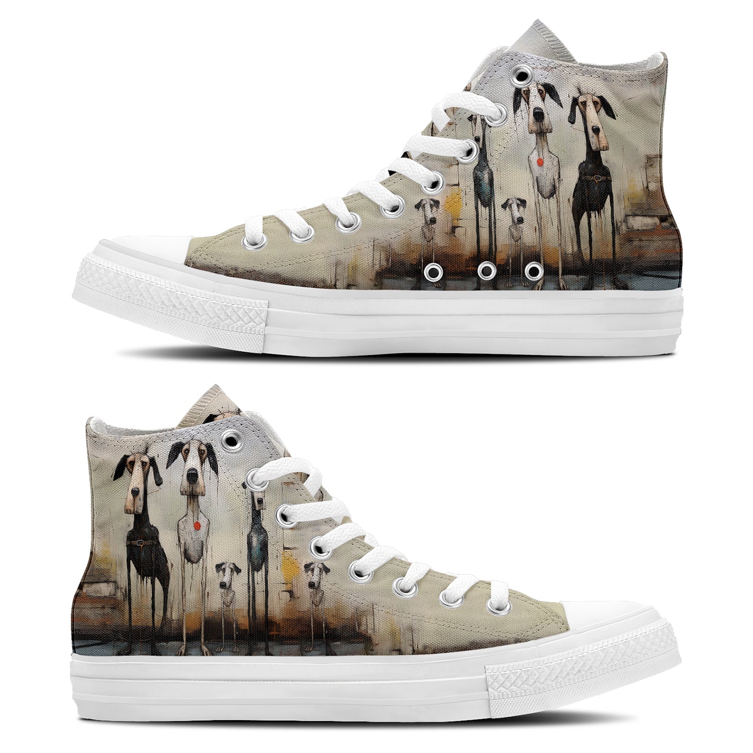 Resalta tu estilo con las zapatillas de lona de media caña para hombre y mujer Dog