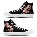 Armonía primaveral: deja volar la belleza de la naturaleza con estas zapatillas de lona de media caña para hombre y mujer El estampado de flores de ciruelo transforma cada paso en una sinfonía floral