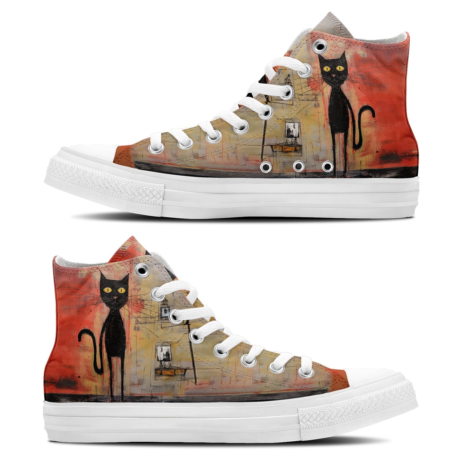 Resalta tu estilo con las zapatillas de lona de media caña para hombre y mujer Cat