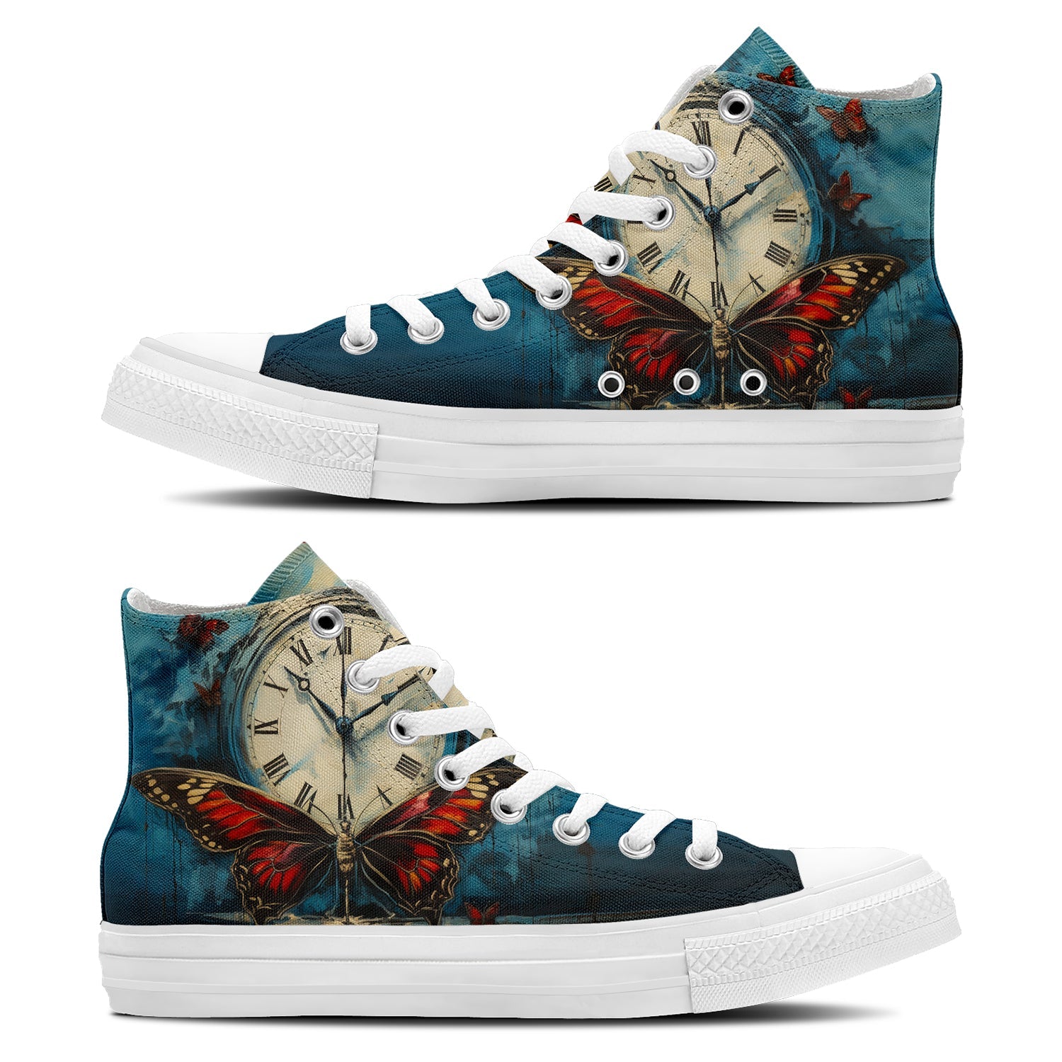 Resalta tu estilo con zapatillas de lona de media caña para hombre y mujer Reloj